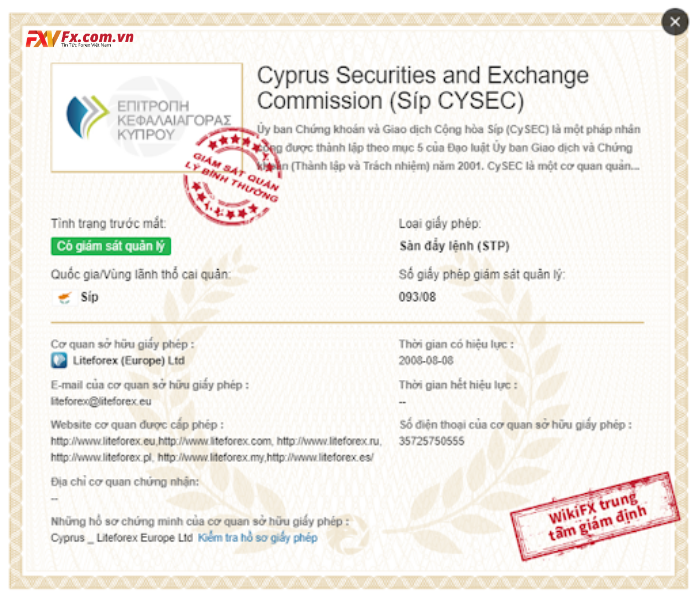 Ủy ban Chứng khoán và Giao dịch Síp (CySEC)
