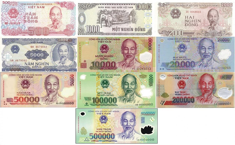 Tổng hợp các mệnh giá tiền Việt Nam năm 2021