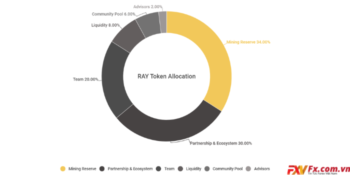 Phân bổ đồng RAY token