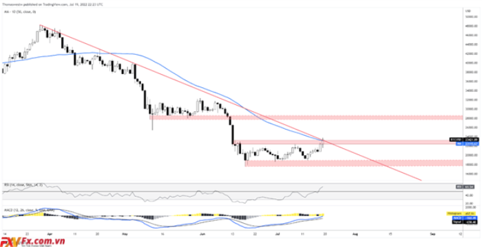 Biểu đồ hàng ngày BTC/USD