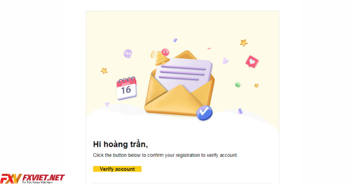 Đăng nhập vào địa chỉ email và nhấn “Verify Account”