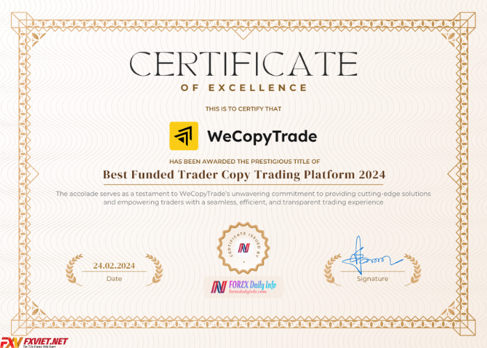 Giải thưởng Best Funded Trader Copy Trading Platform 2024 là gì?
